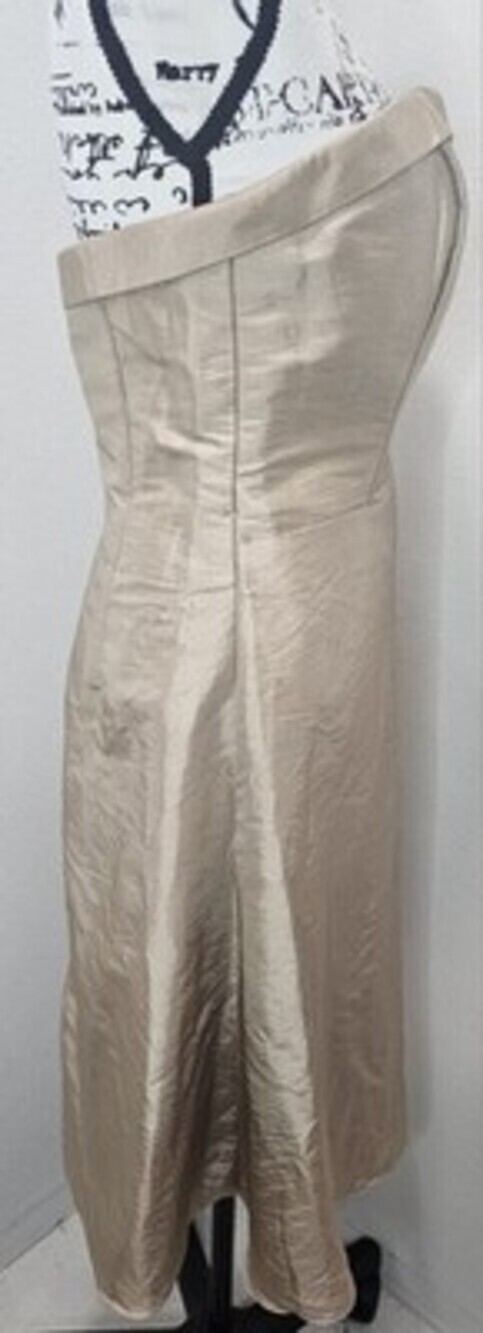 DaVinci Strapless Bandea Cocktail Formal Knee Length Dress Sz 10 Cafe Chocolate - Picture 4 of 13